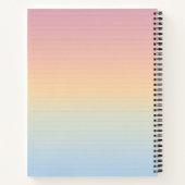 Aesthetic Pastel Ombre Lines Personalized Notebook ノートブック (裏面)