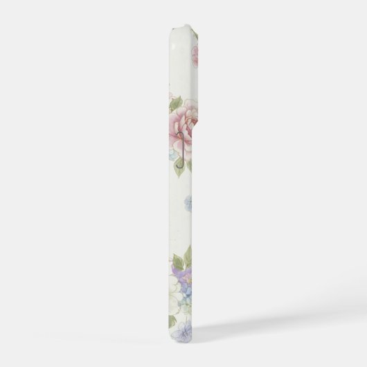 Aesthetic Pastel Peony iPhoneケース (右側面)