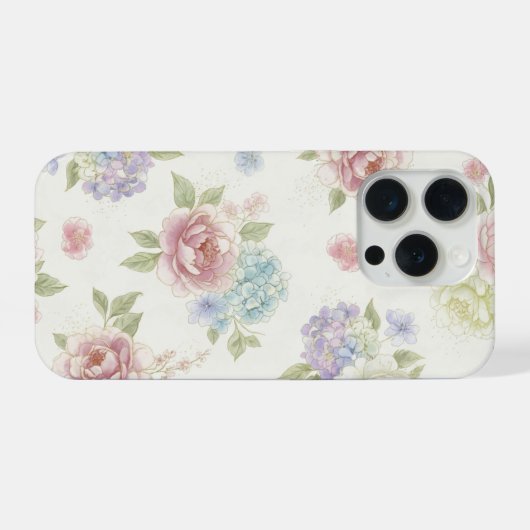 Aesthetic Pastel Peony iPhoneケース (裏面横)
