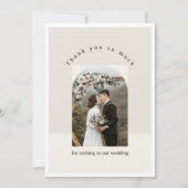 Aesthetic Photo Frame Wedding Thank You Card シーズンカード (正面)