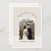 Aesthetic Photo Frame Wedding Thank You Card シーズンカード (正面/裏面)