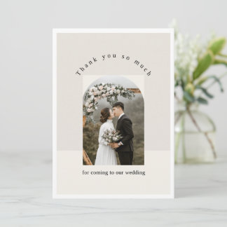 Aesthetic Photo Frame Wedding Thank You Card シーズンカード