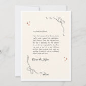 Aesthetic Photo Frame Wedding Thank You Card シーズンカード (裏面)