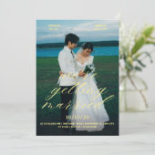 Aesthetic photo wedding invitation 招待状 (スタンド正面)