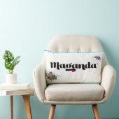 Aesthetic Pillow 'Maganda' Filipino Boho ランバークッション (椅子)