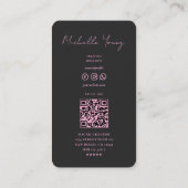 Aesthetic Pink Digital Content Creator 名刺 (裏面)