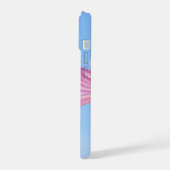 Aesthetic pink flower Phone Case iPhone 15ケース (左側面)