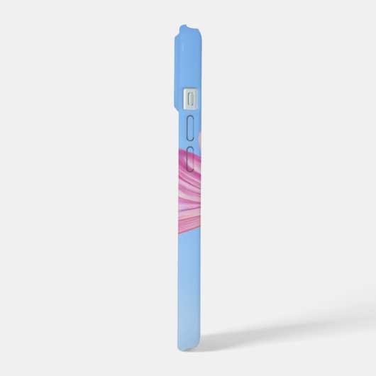 Aesthetic pink flower Phone Case iPhone 15ケース (左側面)