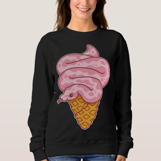 Aesthetic Pink Snake Ice Cream スウェットシャツ (正面)