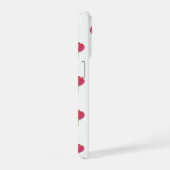 Aesthetic pink tulip flower pattern phone case iPhoneケース (右側面)