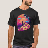 Aesthetic Pizza Party with 80s Retrowave Tシャツ (正面)