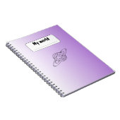 Aesthetic Planet Notebook | ミニマルパープルジャーナル ノートブック (右側)