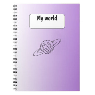 Aesthetic Planet Notebook | ミニマルパープルジャーナル ノートブック
