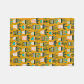 Aesthetic Plant Art フリースブランケット (正面(横))