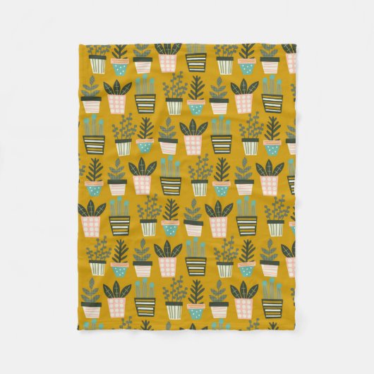 Aesthetic Plant Art フリースブランケット (正面)
