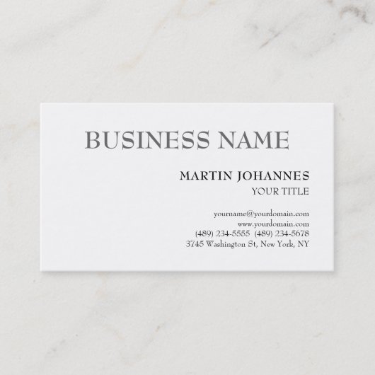 Aesthetic Professional Chic Black & White 名刺 (正面)