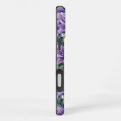 Aesthetic Purple Lily Floral Watercolor iPhoneケース (右側面)