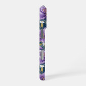 Aesthetic Purple Lily Floral Watercolor iPhoneケース (右側面)