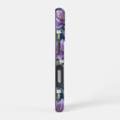 Aesthetic Purple Lily Floral Watercolor iPhoneケース (右側面)