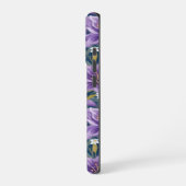 Aesthetic Purple Lily Floral Watercolor iPhoneケース (左側面)