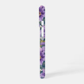 Aesthetic Purple Lily Floral Watercolor iPhone 16ケース (左側面)