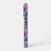 Aesthetic Purple Lily Floral Watercolor iPhone 16ケース (左側面)