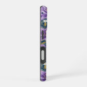 Aesthetic Purple Lily Floral Watercolor iPhone 16ケース (右側面)