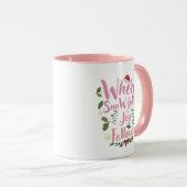 Aesthetic Quote Christmas Mug マグカップ (正面右)