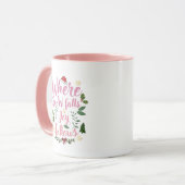 Aesthetic Quote Christmas Mug マグカップ (正面左)