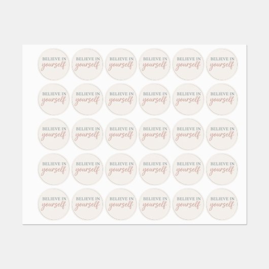 Aesthetic Quote – Minimal Pastel Motivation ラベル (シート)