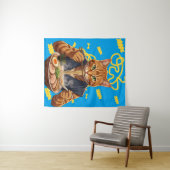 Aesthetic Ramen Cat Anime – Japanese Pop Art  タペストリー (インサイチュ(横))