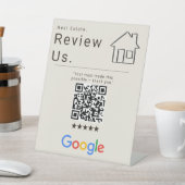 Aesthetic Realtor Review Us QRコードサイン 台座サイン (インサイチュ)