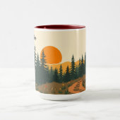 Aesthetic Retro Hiking Club Personalized Gift マグカップ (中央)