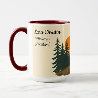 Aesthetic Retro Hiking Club Personalized Gift マグカップ