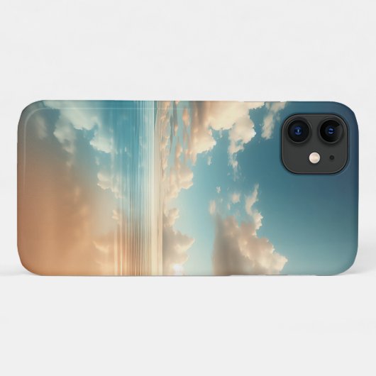 Aesthetic Sky Reflection on Calm Water - Dreamy Bl Case-Mate iPhoneケース (裏面(横))