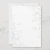 Aesthetic Soft Grey Floral Ramadan Iftar Dinner 招待状 (裏面)