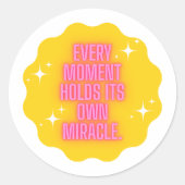 Aesthetic Sparkle Quote Sticker ラウンドシール (正面)