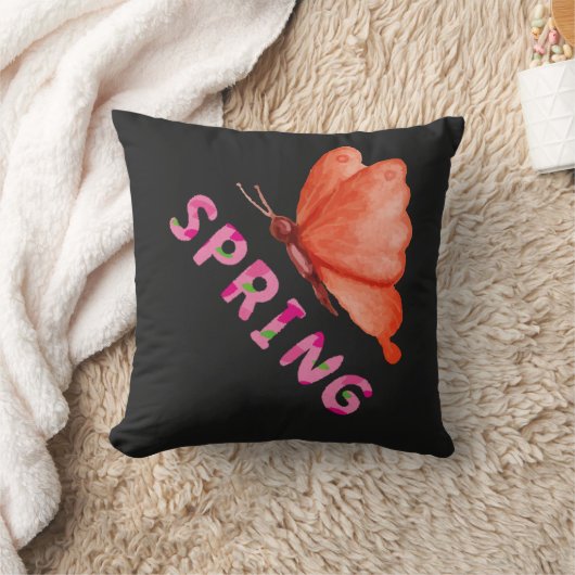  Aesthetic Spring Butterfly Minimalist Graphic クッション (ブランケット)