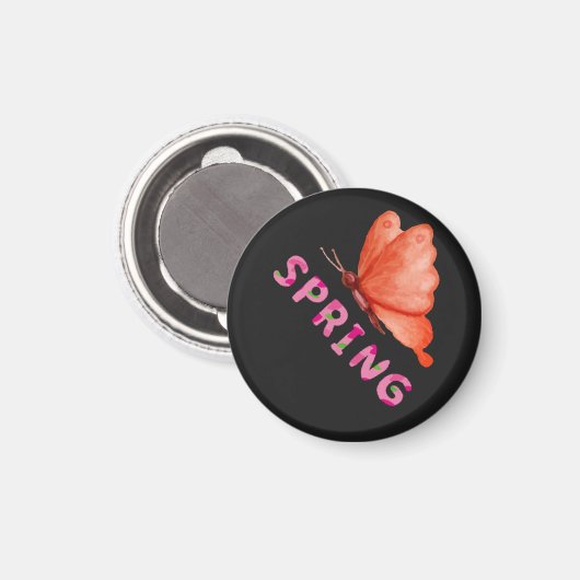  Aesthetic Spring Butterfly Minimalist Graphic マグネット (正面/裏面)