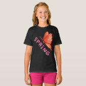  Aesthetic Spring Butterfly Minimalist Graphic Tシャツ (正面フル)