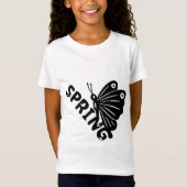  Aesthetic Spring Butterfly Minimalist Graphic Tシャツ (正面)