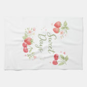 Aesthetic Strawberry &Cherry Tea Towel キッチンタオル (横)