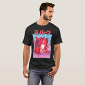 Aesthetic Strawberry Milk Shake Vaporwave 90s Japa Tシャツ (正面フル)