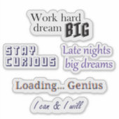 Aesthetic Study Motivation Sticker Sheet  シール (正面)