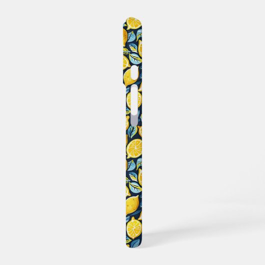 Aesthetic Summer Lemon Pattern iPhone Case 16ケース (左側面)