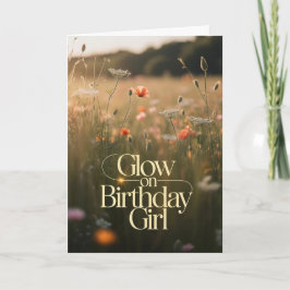 Aesthetic Sun Drenched Golden Hour Botanical カード