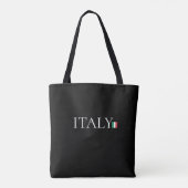 Aesthetic Sustainability Black Tote Bag Italy トートバッグ (裏面)