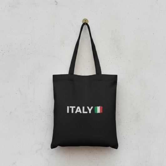 Aesthetic Sustainability Black Tote Bag Italy トートバッグ