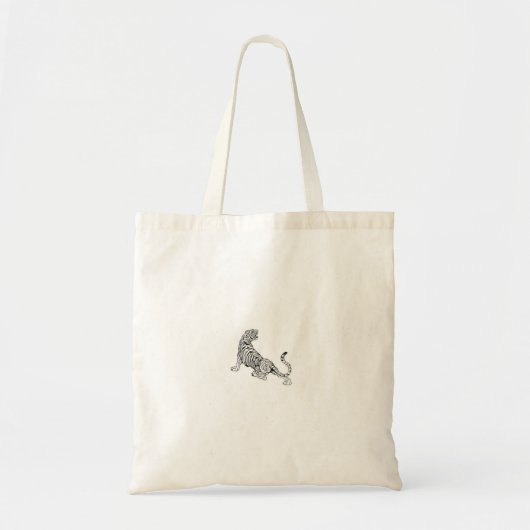 Aesthetic Tiger TOTE BAG | Minimalist | トートバッグ (正面)