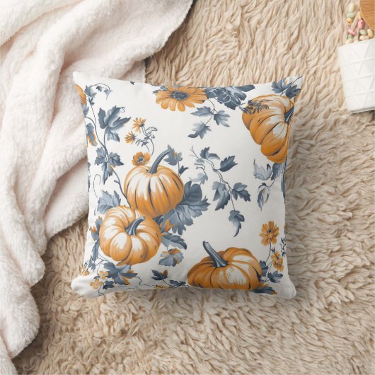Aesthetic Tiled Pumpkin Pattern クッション (ブランケット)